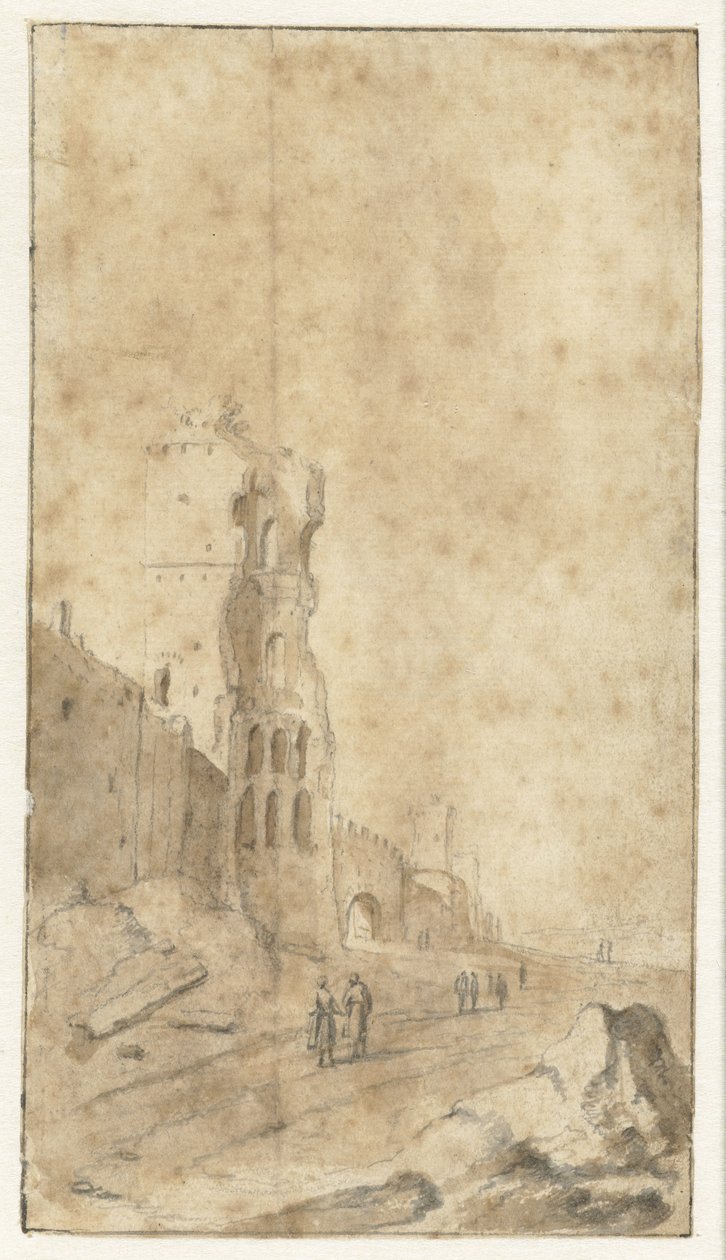 Porta San Paolo Rómában alkotó: Bartholomeus Breenbergh