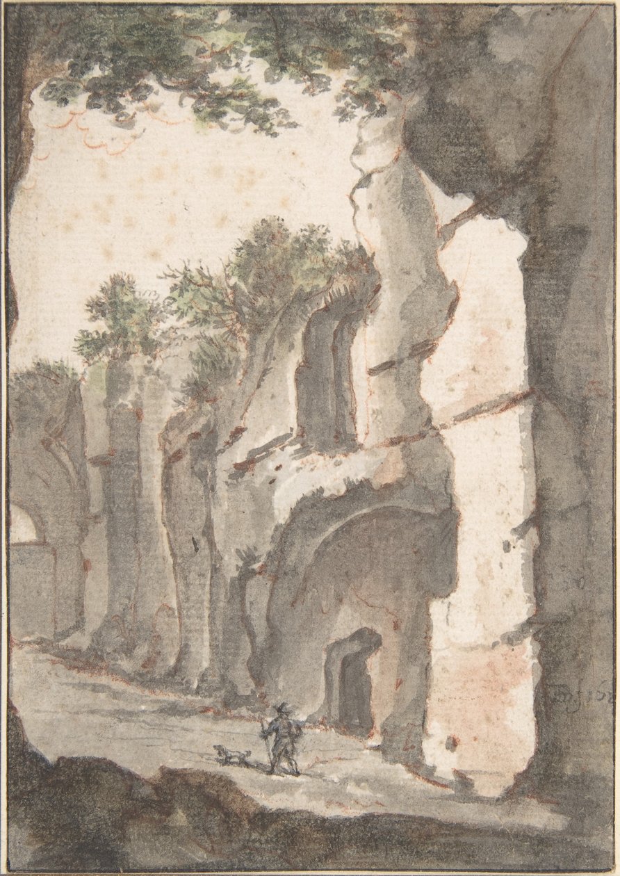 Római látkép alkotó: Bartholomeus Breenbergh