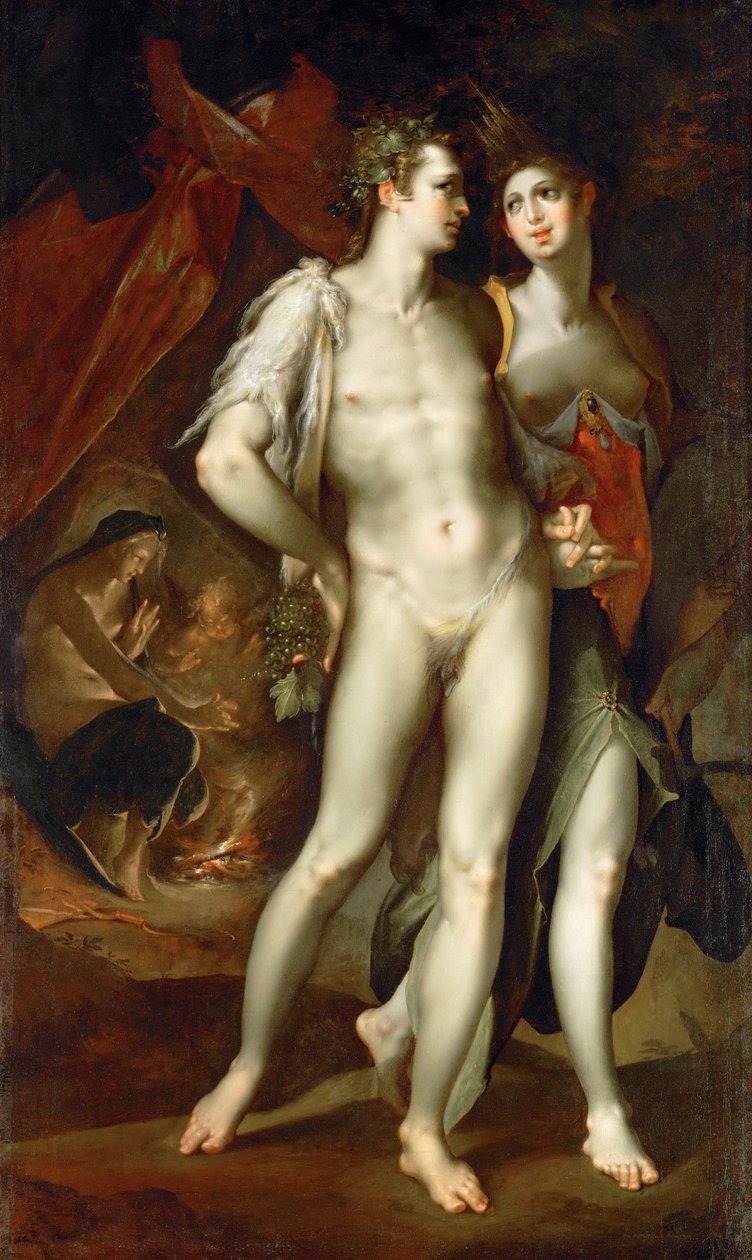"Sine Cerere et Baccho friget Venus" alkotó: Bartholomeus Spranger