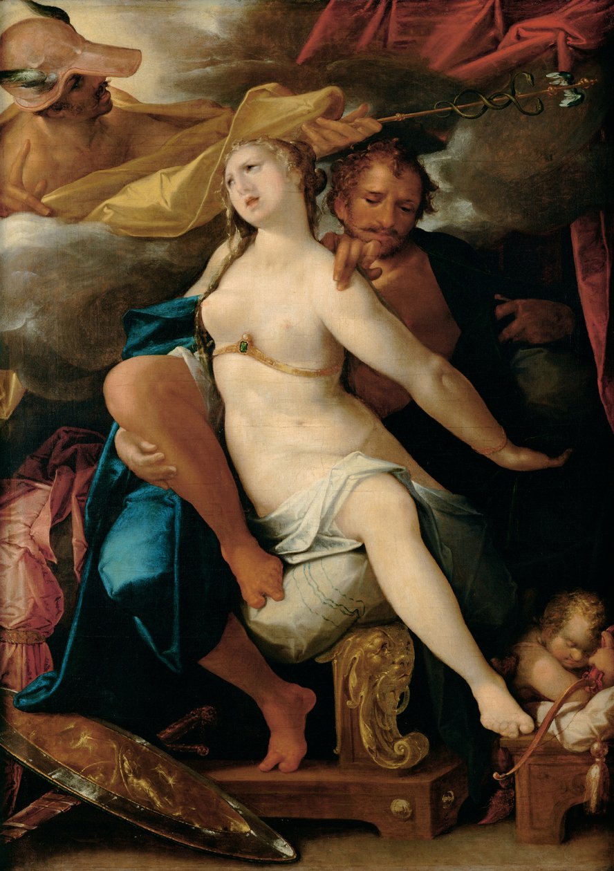 A Merkúr figyelmeztette a Vénuszt és a Marsot, 1586 körül alkotó: Bartholomaeus Spranger