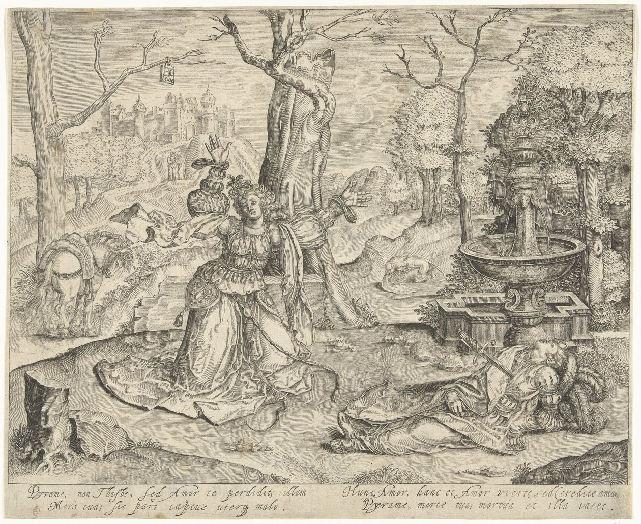 Pyramus és Thisbe alkotó: Bartholomeus Willemsz. Dolendo