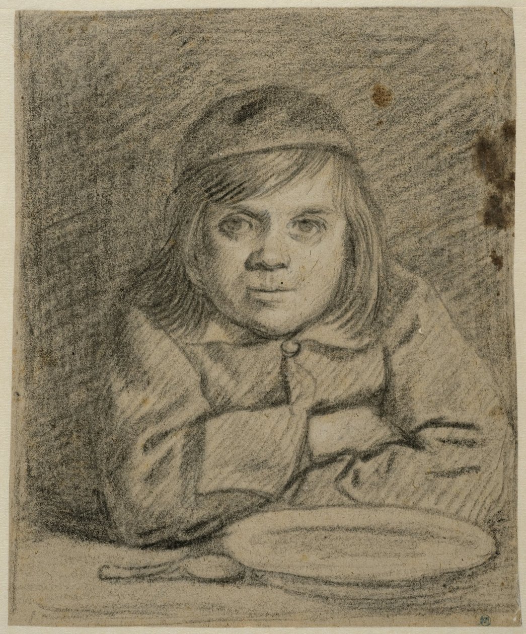 Összefont karú fiú az asztalnál alkotó: Bartholomeus van der Helst