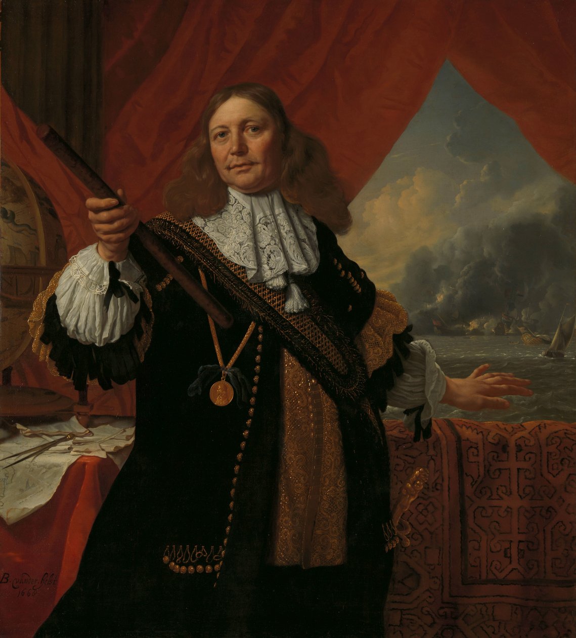 Johan de Liefde (kb. 1619-73), admirális alkotó: Bartholomeus van der Helst