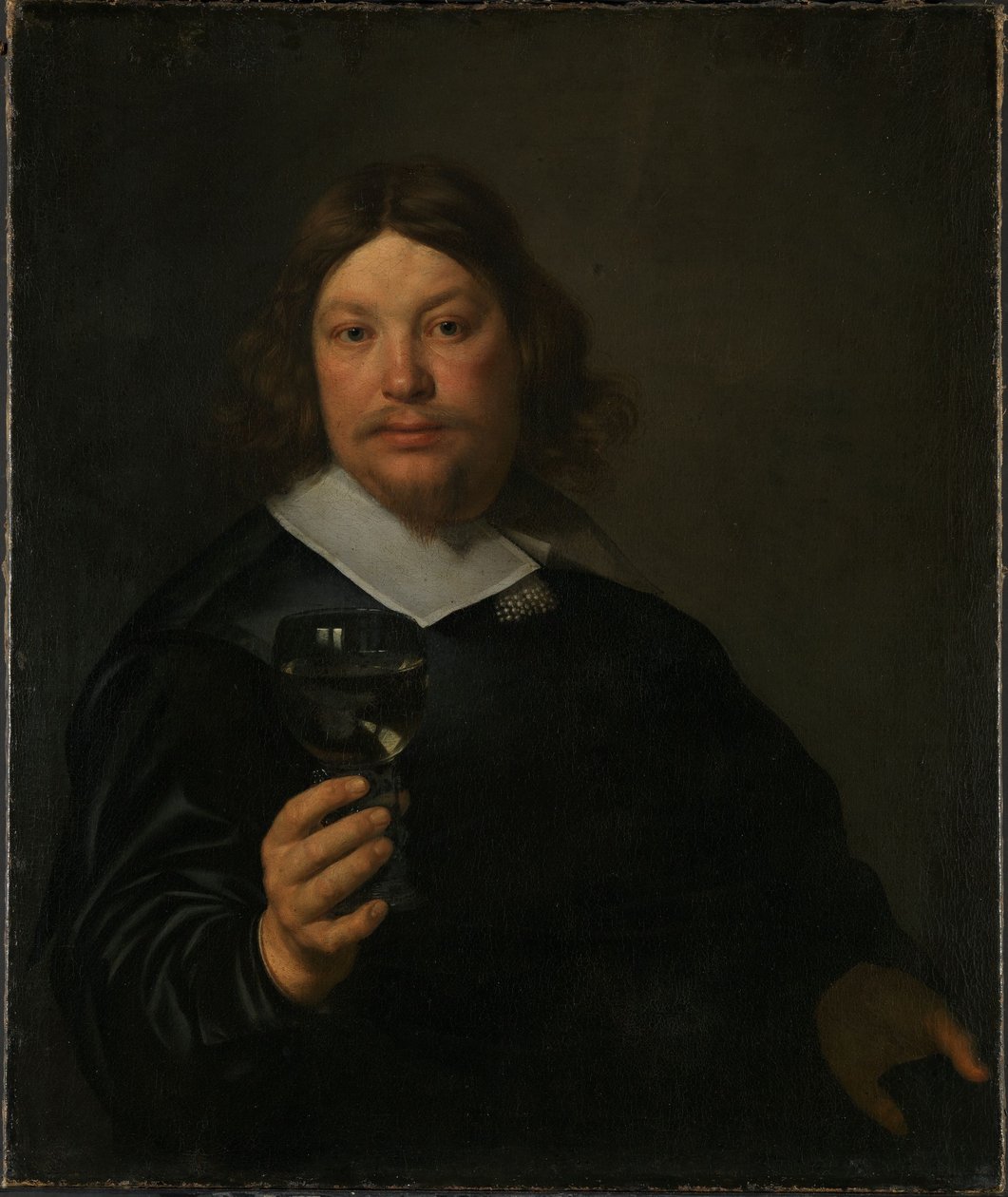 Férfi egy pohár borral alkotó: Bartholomeus van der Helst