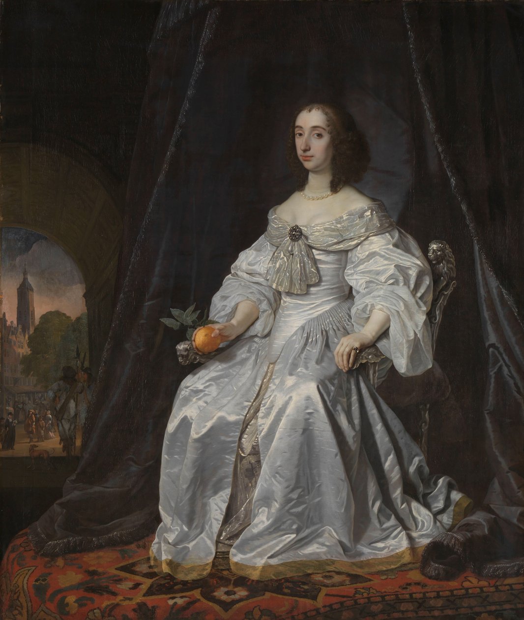 Stuart Mária, Orange hercegnője, II. Vilmos özvegyeként Mary Stuart hercegnő (1631-1660), Willem özvegye, Orange hercege portréja alkotó: Bartholomeus van der Helst