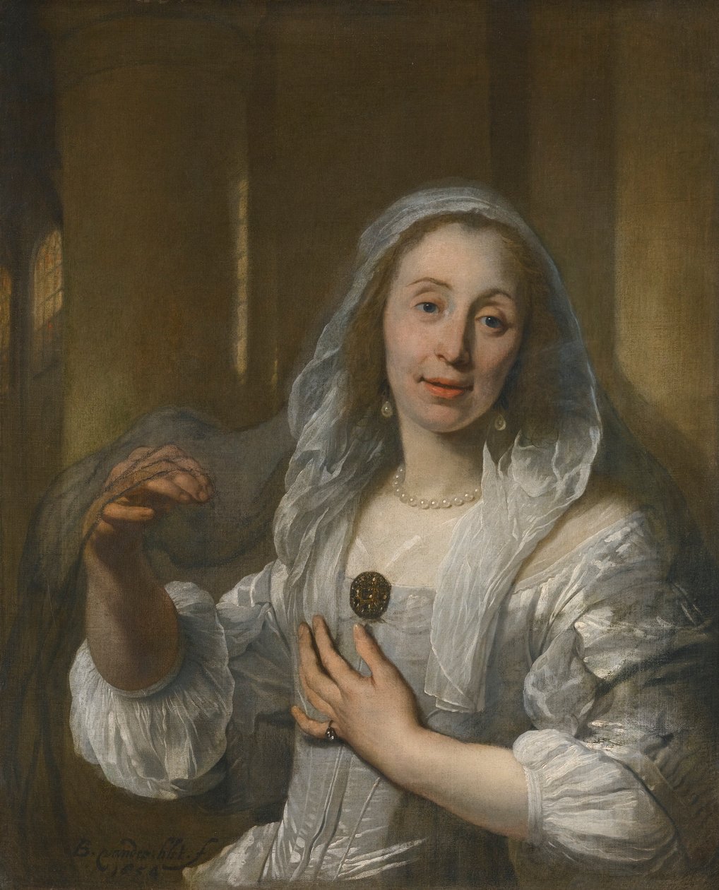 Egy fehér ruhás nő portréja alkotó: Bartholomeus van der Helst