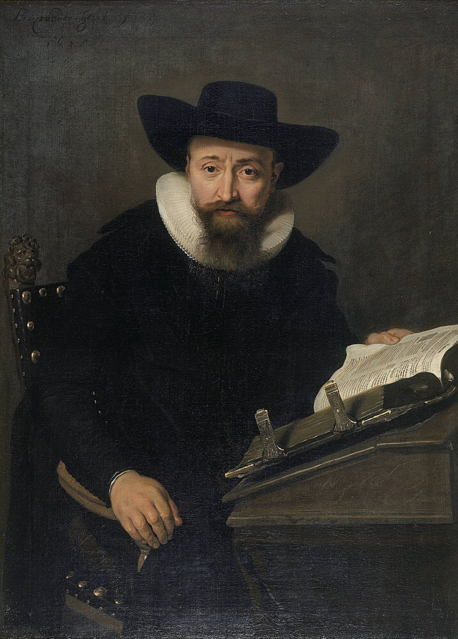 Egy ismeretlen férfi portréja, valószínűleg protestáns lelkész alkotó: Bartholomeus van der Helst