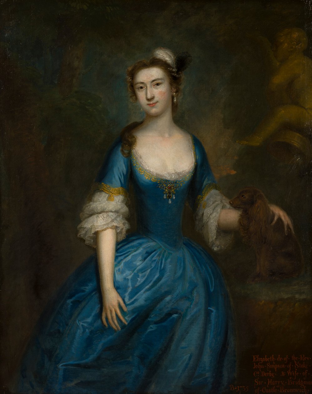 Elizabeth Simpson, Lady Bridgeman (1735-1806) portréja, 1753-55 körül (olaj, vászon) alkotó: Bartholomew Dandridge