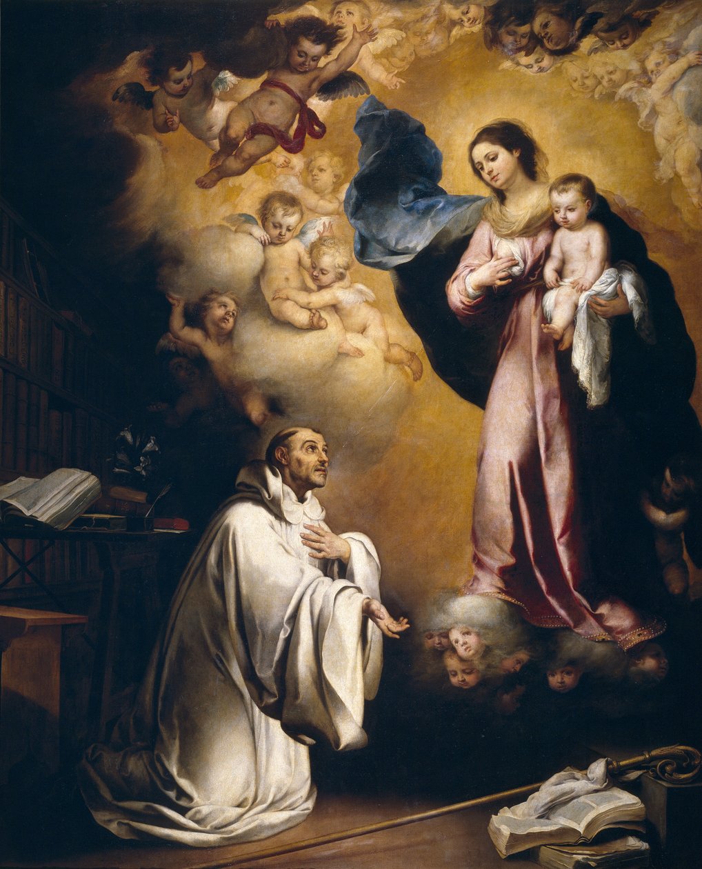 Szűz jelenése Szent Bernáthoz alkotó: Bartolomé Esteban Murillo