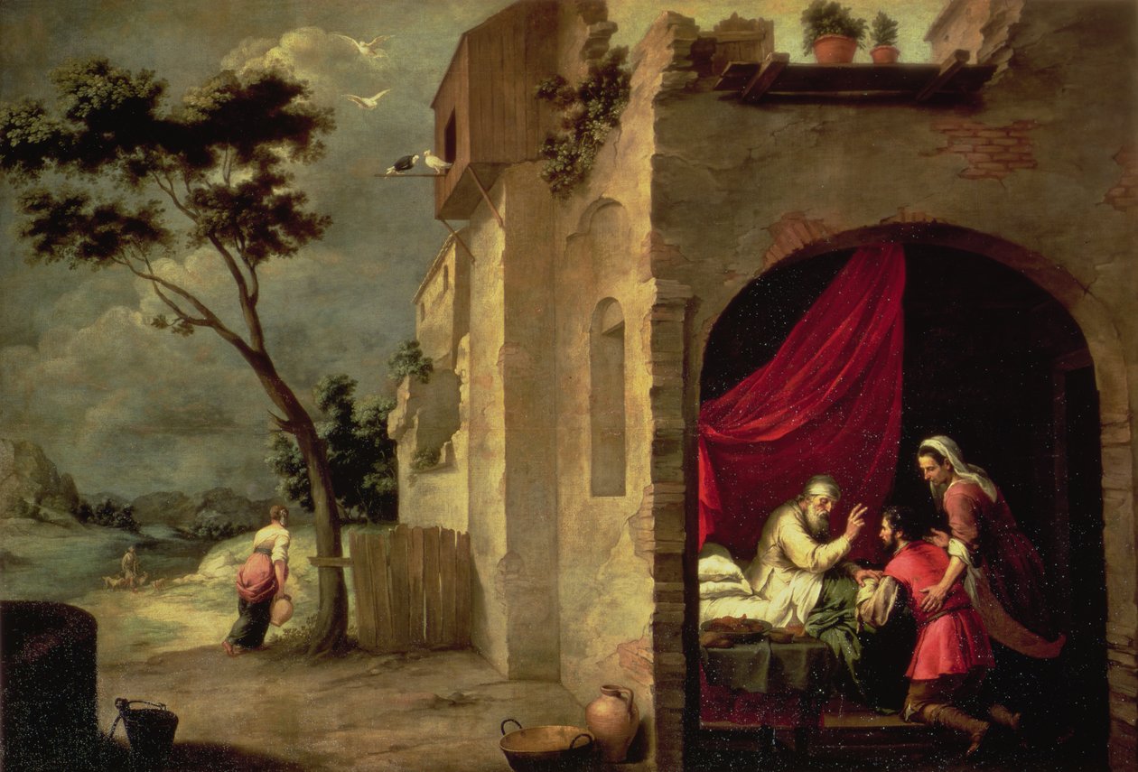 Izsák megáldja Jákobot alkotó: Bartolomé Esteban Murillo