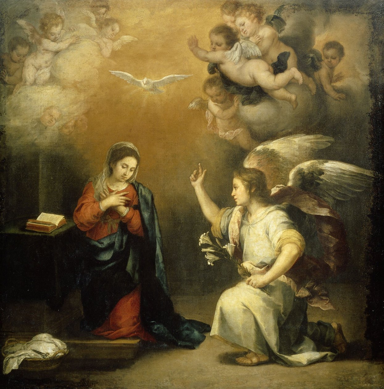 Az Angyali üdvözlet alkotó: Bartolomé Esteban Murillo