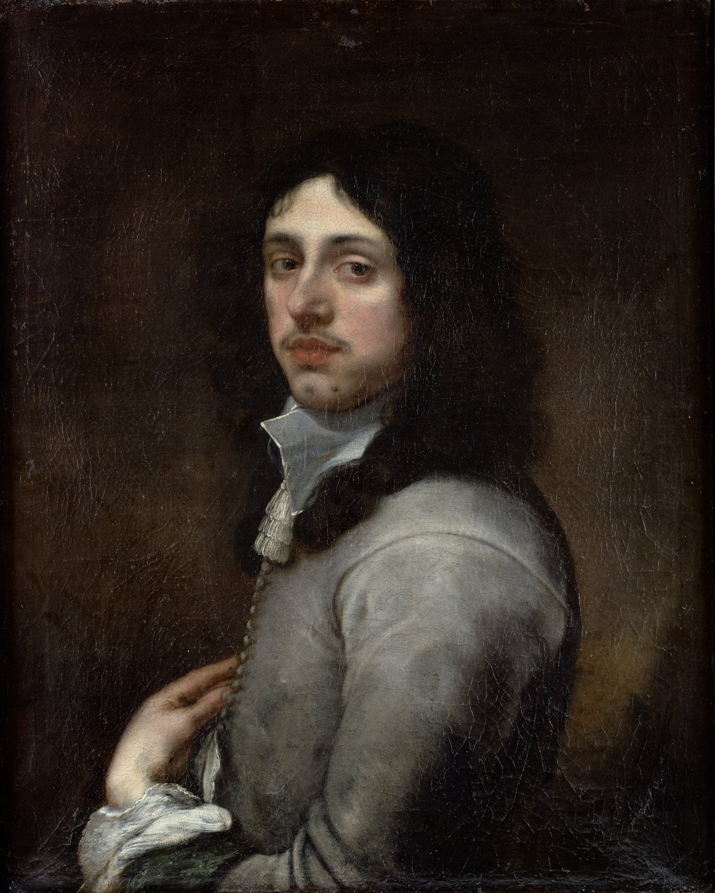 Egy szürkébe öltözött fiatal férfi portréja alkotó: Bartolomé Esteban Murillo