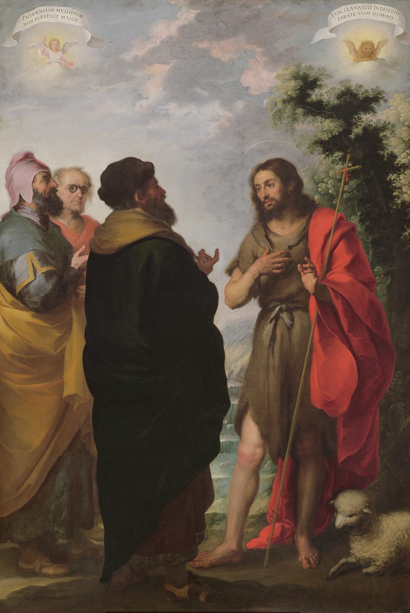 Keresztelő Szent János írástudókkal és farizeusokkal, 1655 körül alkotó: Bartolomé Esteban Murillo