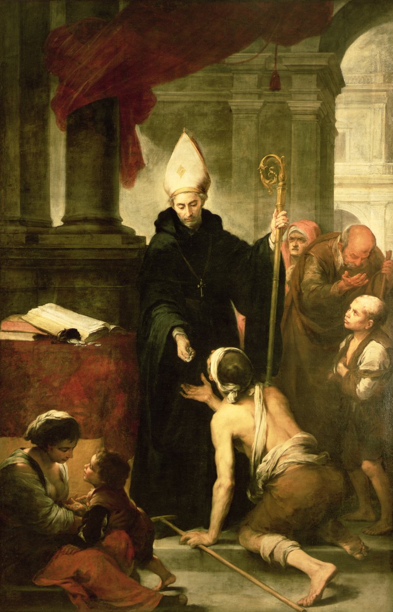 Villanuevai Szent Tamás alamizsnát oszt, 1678 alkotó: Bartolomé Esteban Murillo