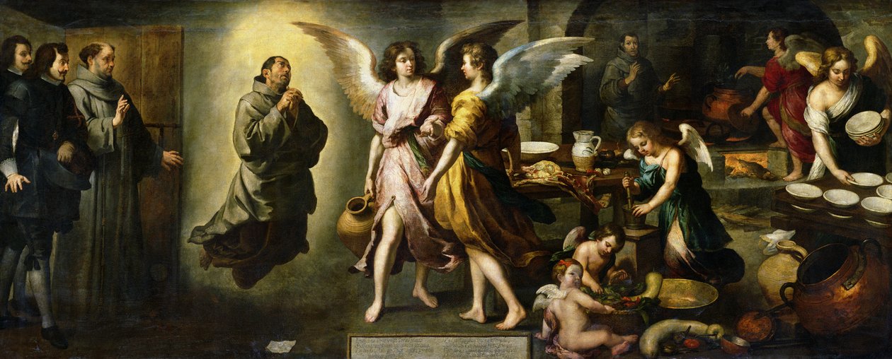 Az angyalok konyhája, 1646 alkotó: Bartolomé Esteban Murillo