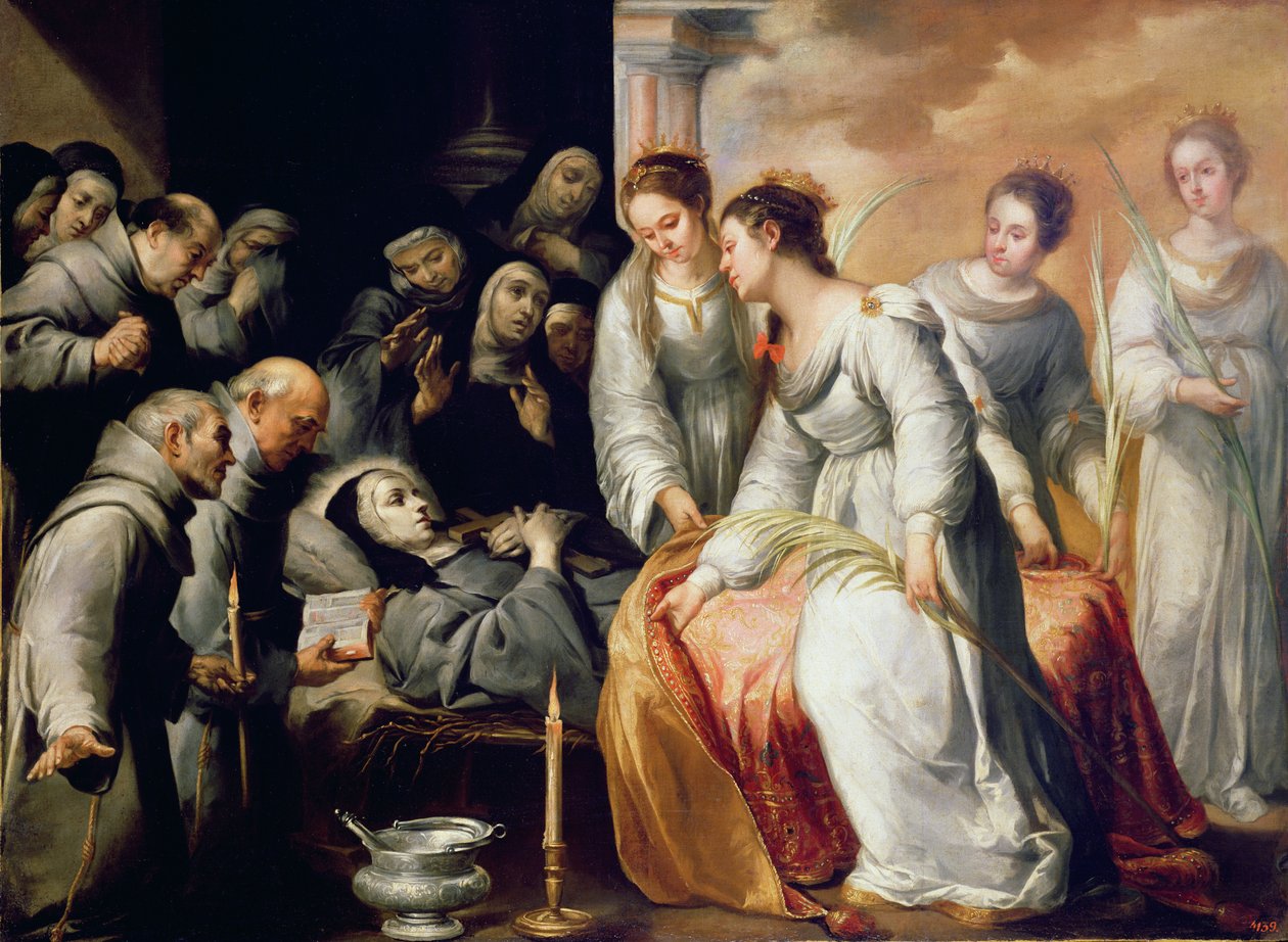 Szent Klára halála alkotó: Bartolomé Esteban Murillo