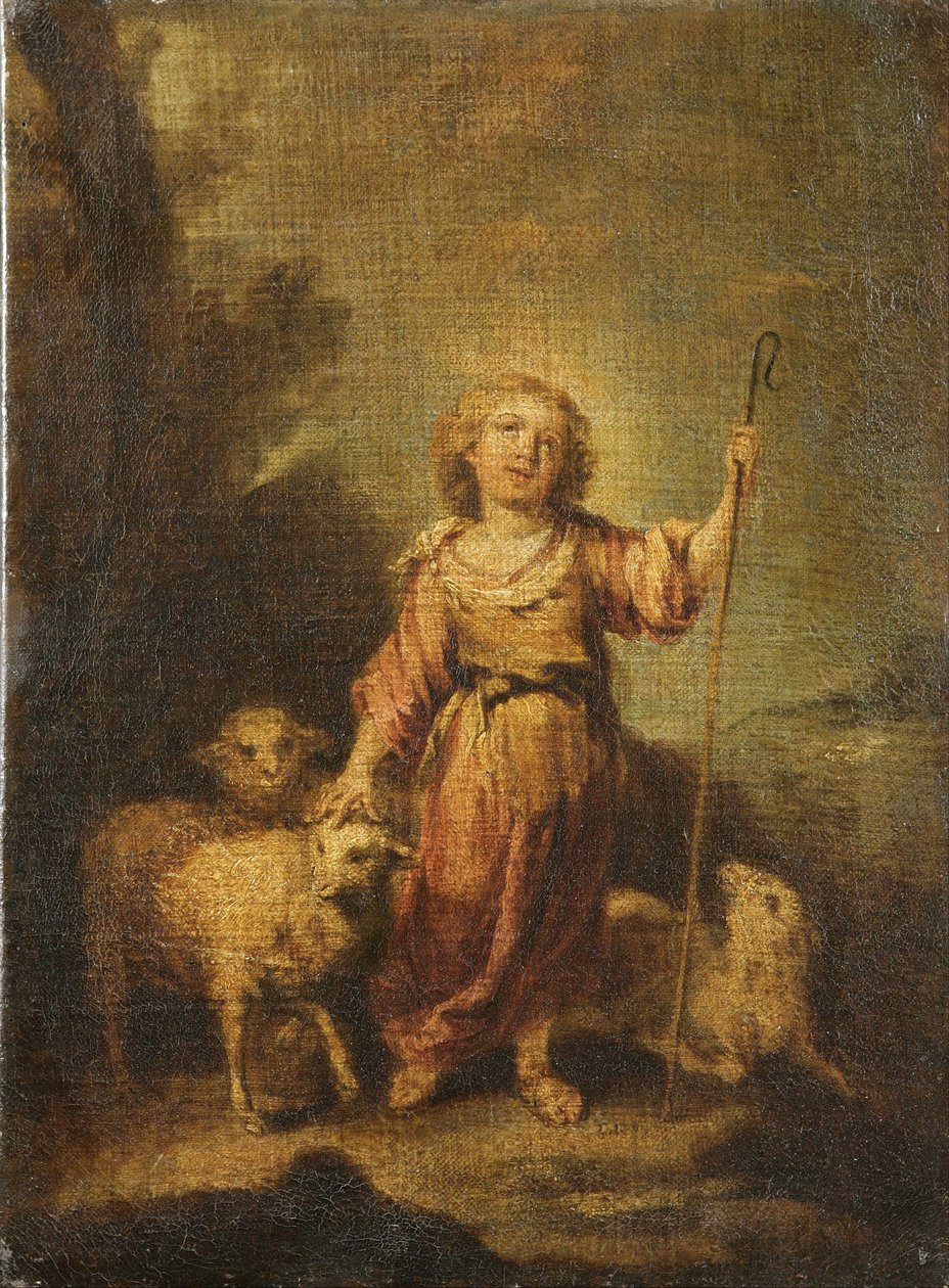 A csecsemő Krisztus mint a Jó Pásztor alkotó: Bartolomé Esteban Murillo
