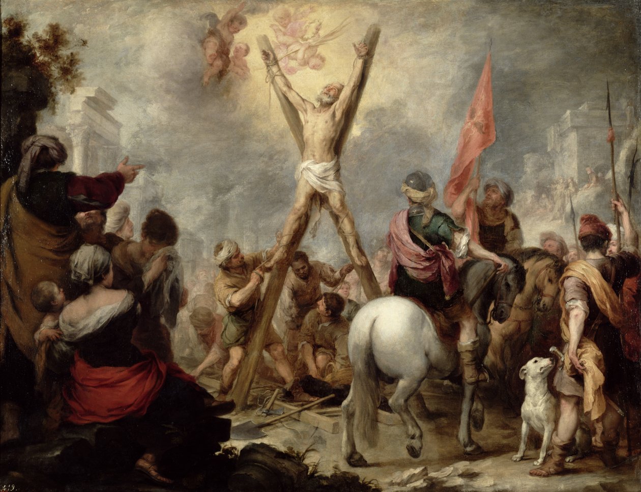 Szent András vértanúsága, 1675-82 alkotó: Bartolomé Esteban Murillo