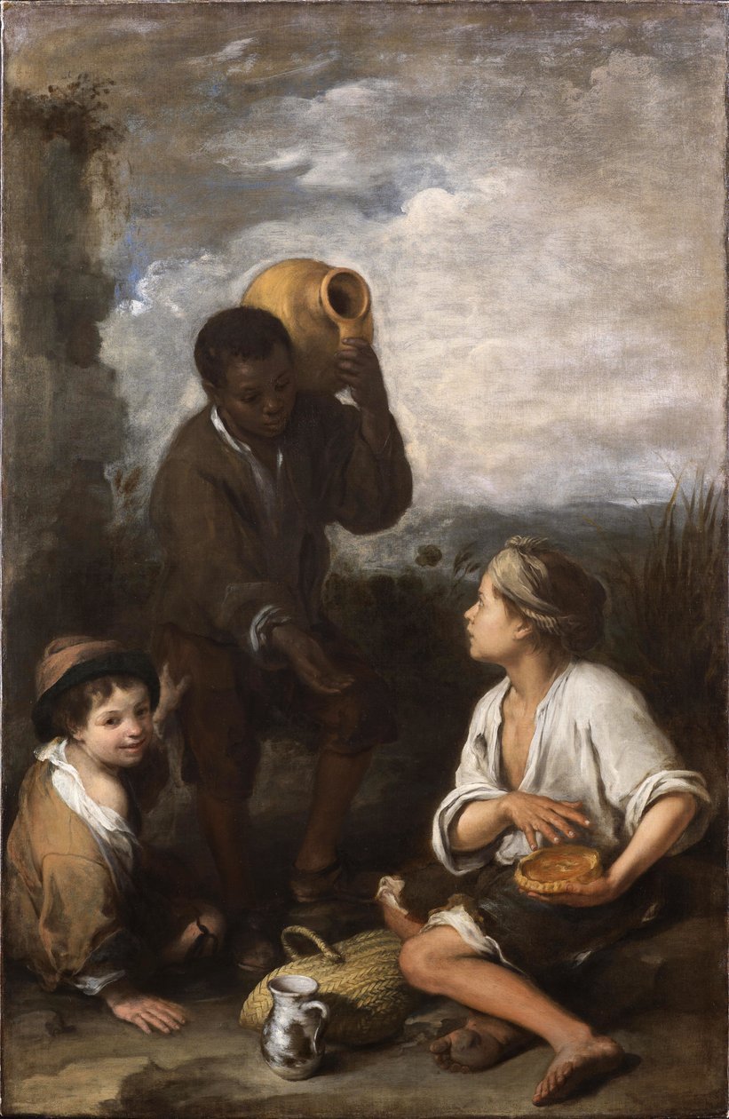 Tres muchachos (Dulwich Képgaléria) alkotó: Bartolomé Esteban Murillo