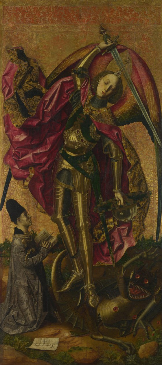 Szent Mihály diadal az ördög felett, 1468 alkotó: Bartolomé Bermejo