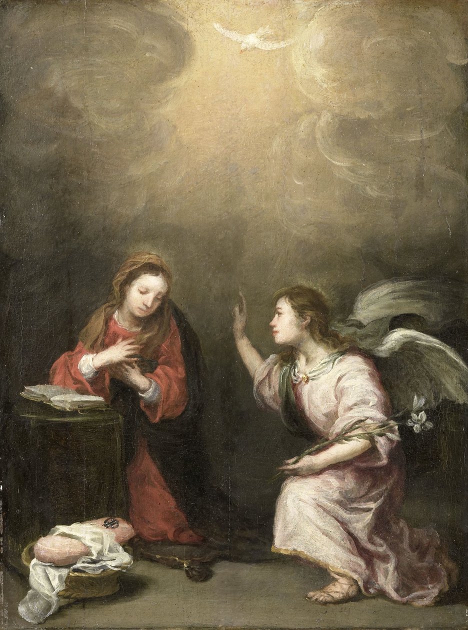 Az Angyali üdvözlet alkotó: Bartolomé Esteban Murillo (follower of)