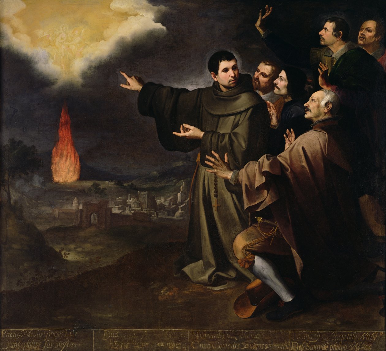 Fray Julian of Alcala: látomása II. Fülöp spanyol király lelkének mennybemeneteléről, 1645-46 alkotó: Bartolomé Esteban Murillo