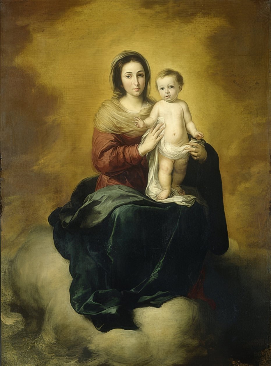 Madonna és gyermeke. 1660-80 alkotó: Bartolomé Esteban Murillo
