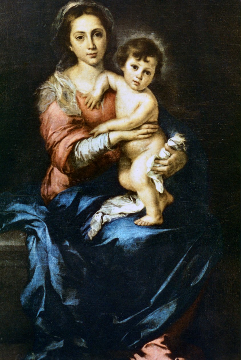 Szűzanya a Gyermekkel, c1638-1682 alkotó: Bartolomé Esteban Murillo
