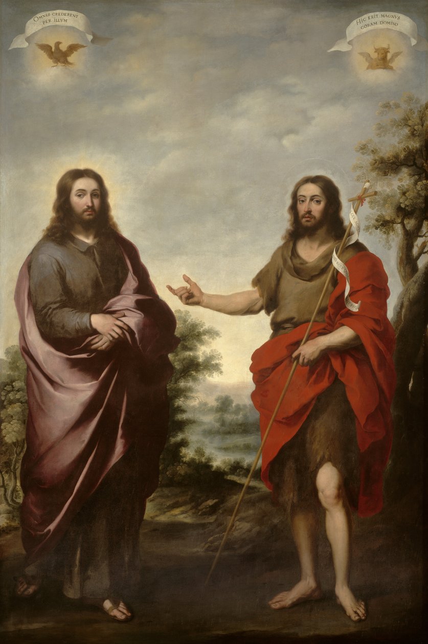 Keresztelő Szent János Krisztusra mutat, 1655 körül alkotó: Bartolomé Esteban Murillo