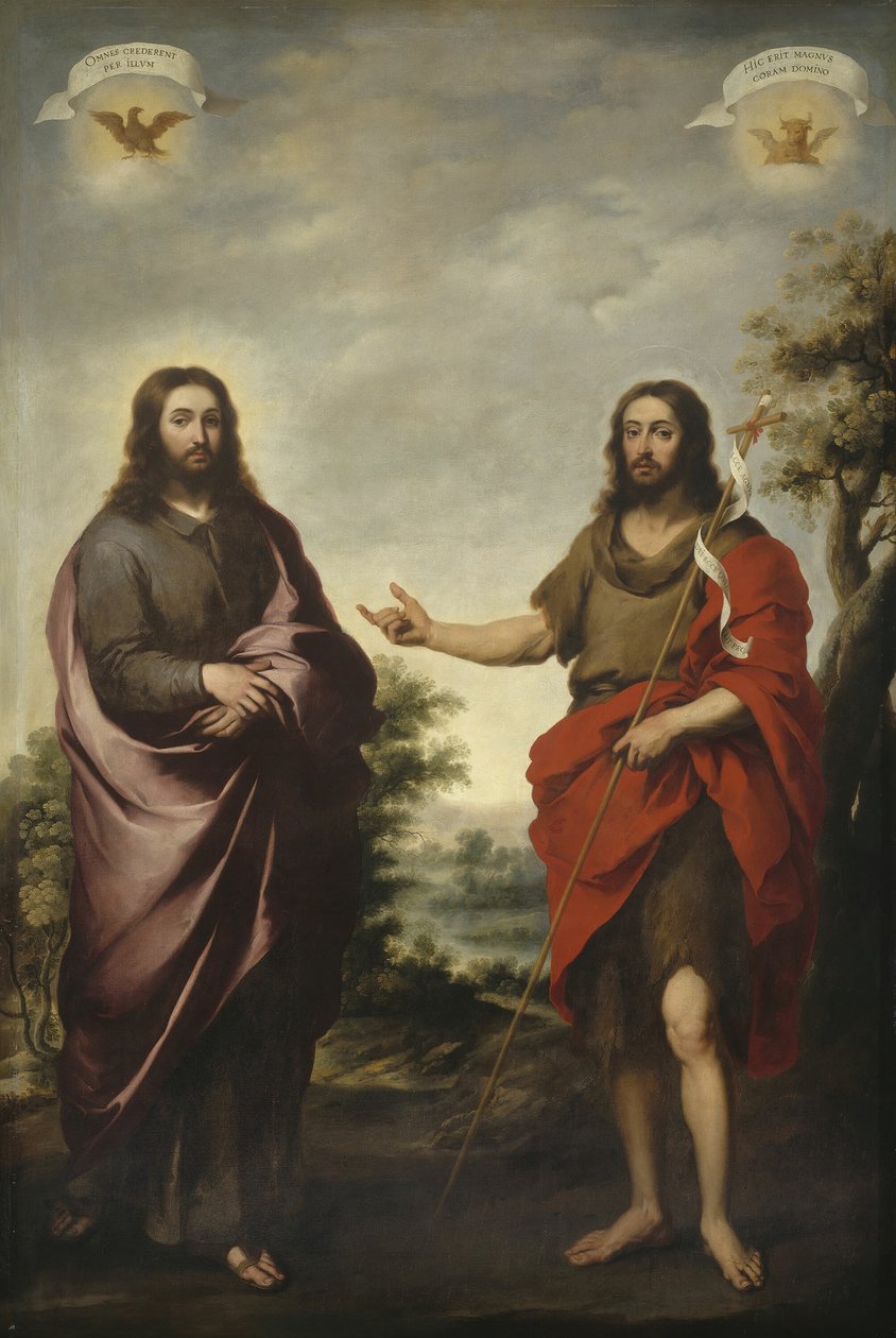 Keresztelő Szent János Krisztusra mutat, c. 1655. alkotó: Bartolomé Esteban Murillo