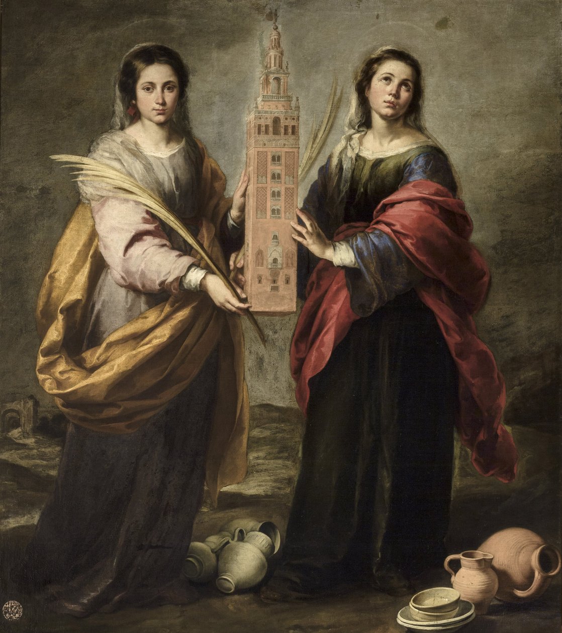 Justa és Rufina szentek, 1666 körül. alkotó: Bartolomé Esteban Murillo