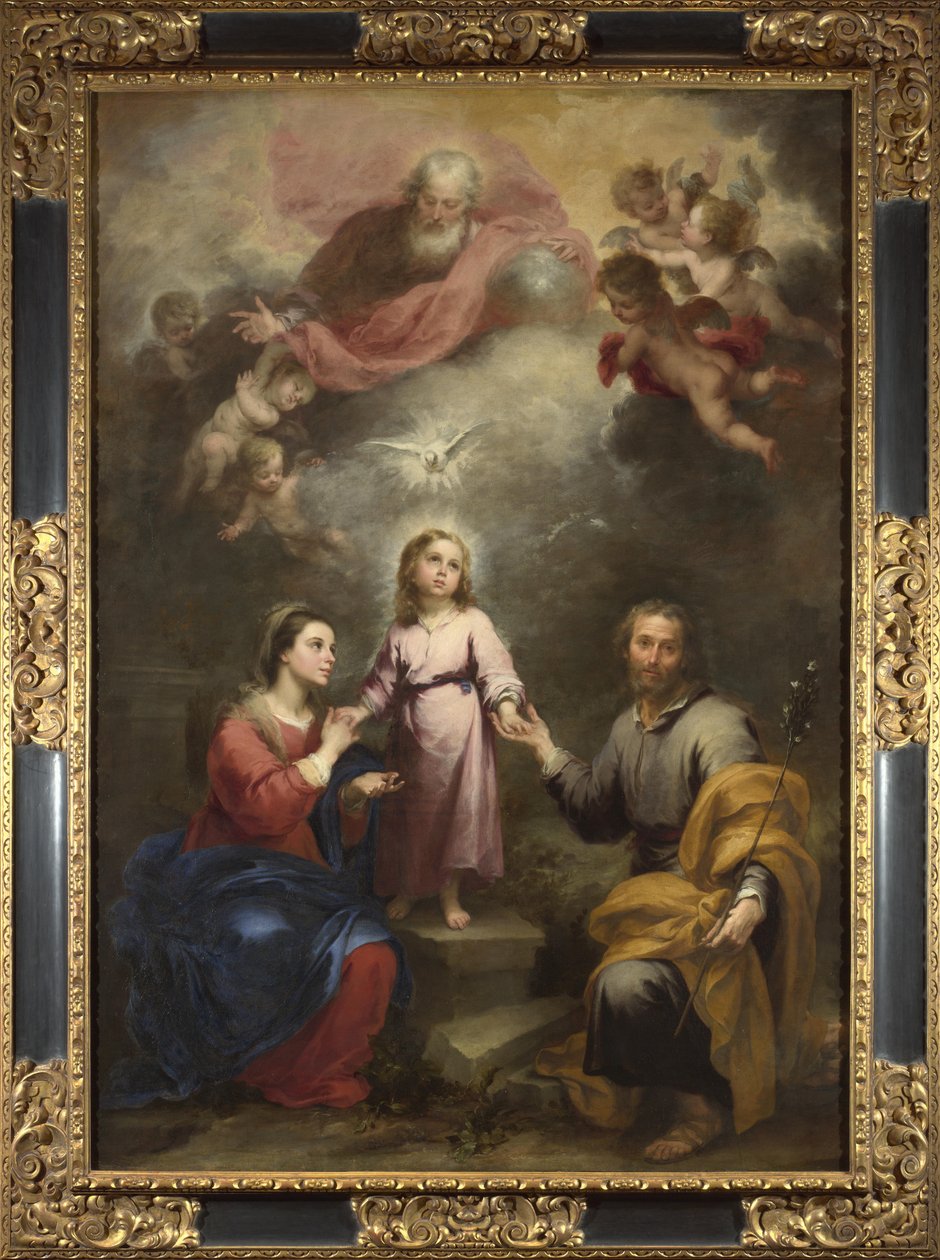 Az égi és földi háromság Pedroso Murillo, c. 1680 alkotó: Bartolomé Esteban Murillo