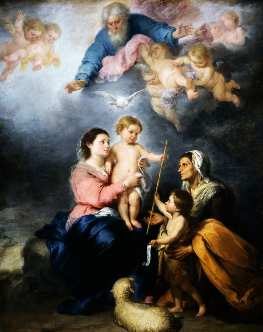 A Szent Család (a sevillai szűz) alkotó: Bartolomé Esteban Murillo