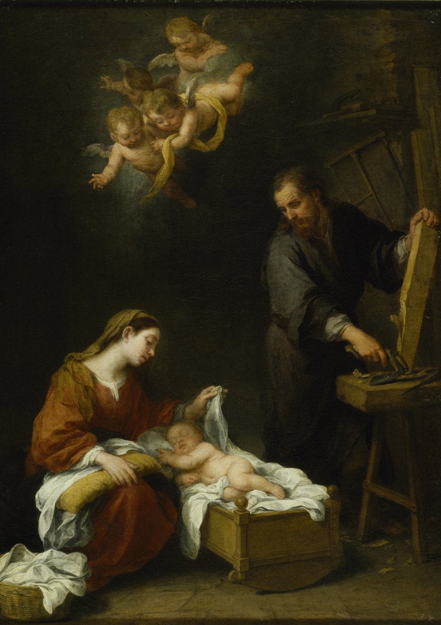 A Szent Család (olaj, vászon) alkotó: Bartolomé Esteban Murillo
