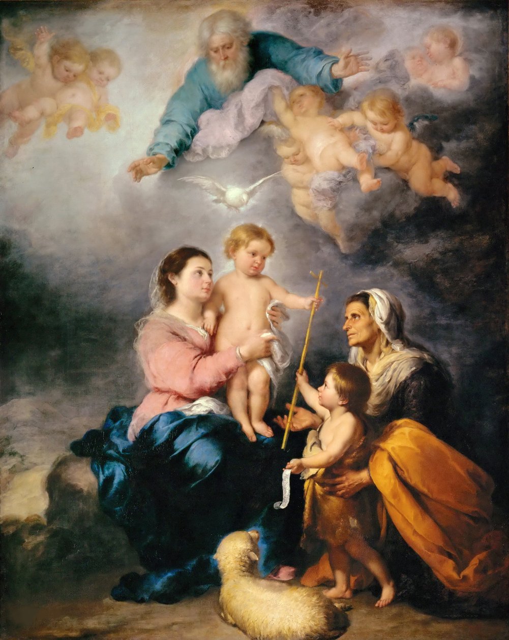 A Szent Család Sevillai Szűz alkotó: Bartolomé Esteban Murillo