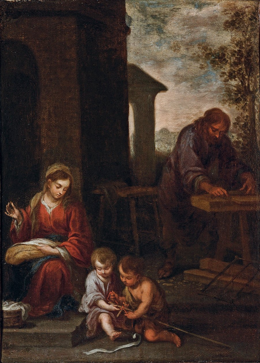 A Szent Család Keresztelő Szent János csecsemővel, 1660-70 alkotó: Bartolomé Esteban Murillo