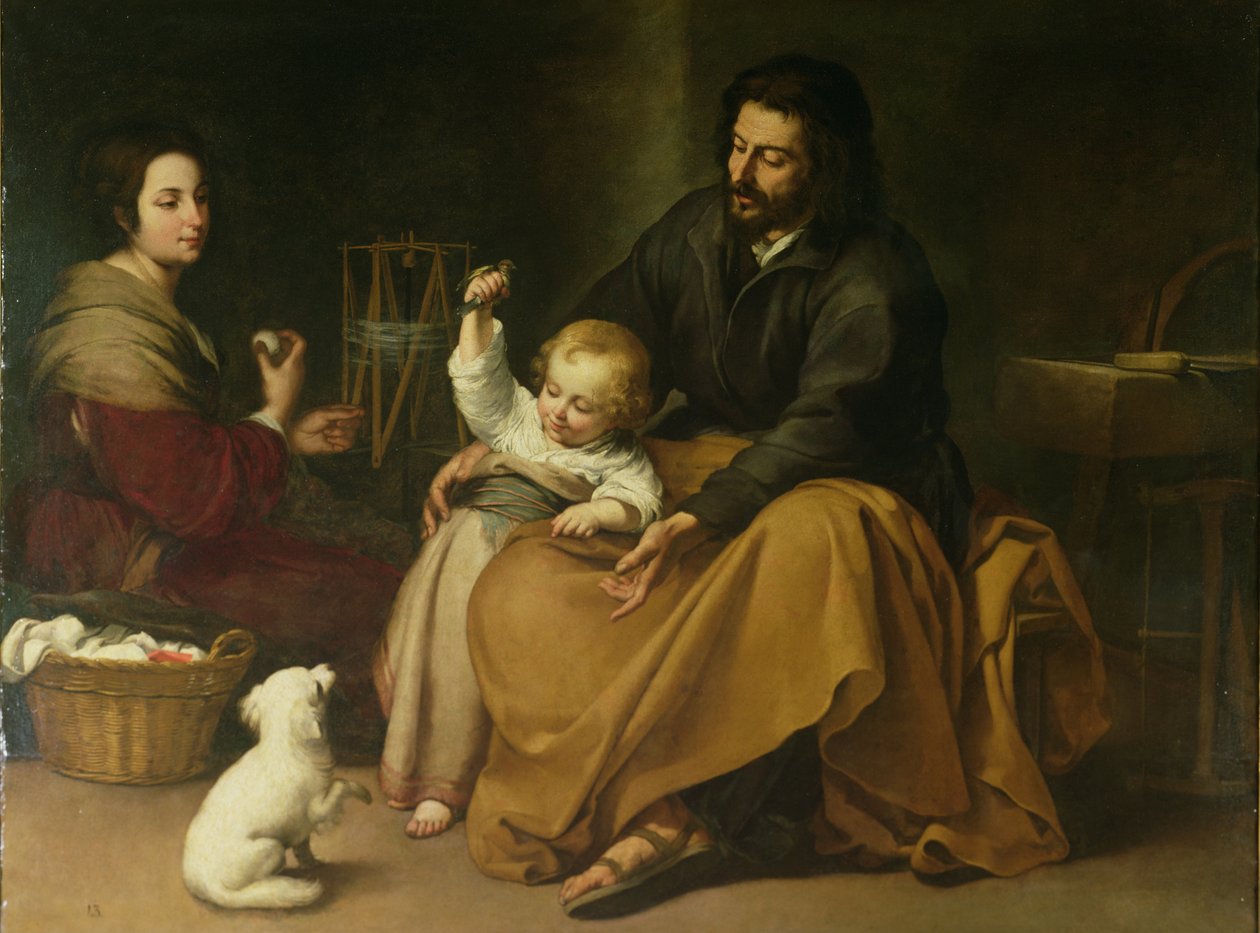 A Szent Család a kismadárral, 1650 körül alkotó: Bartolomé Esteban Murillo