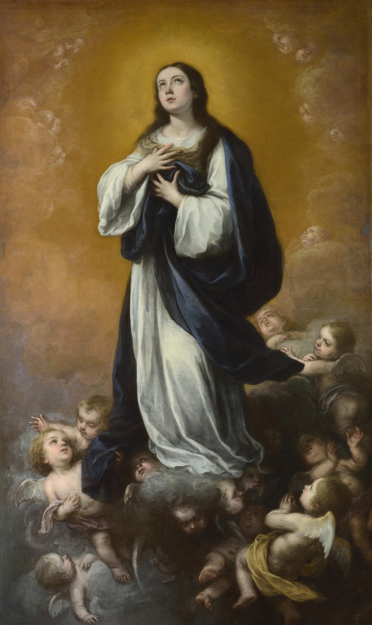Szűzanya szeplőtelen fogantatása, 17. századi szobalány. alkotó: Bartolomé Esteban Murillo