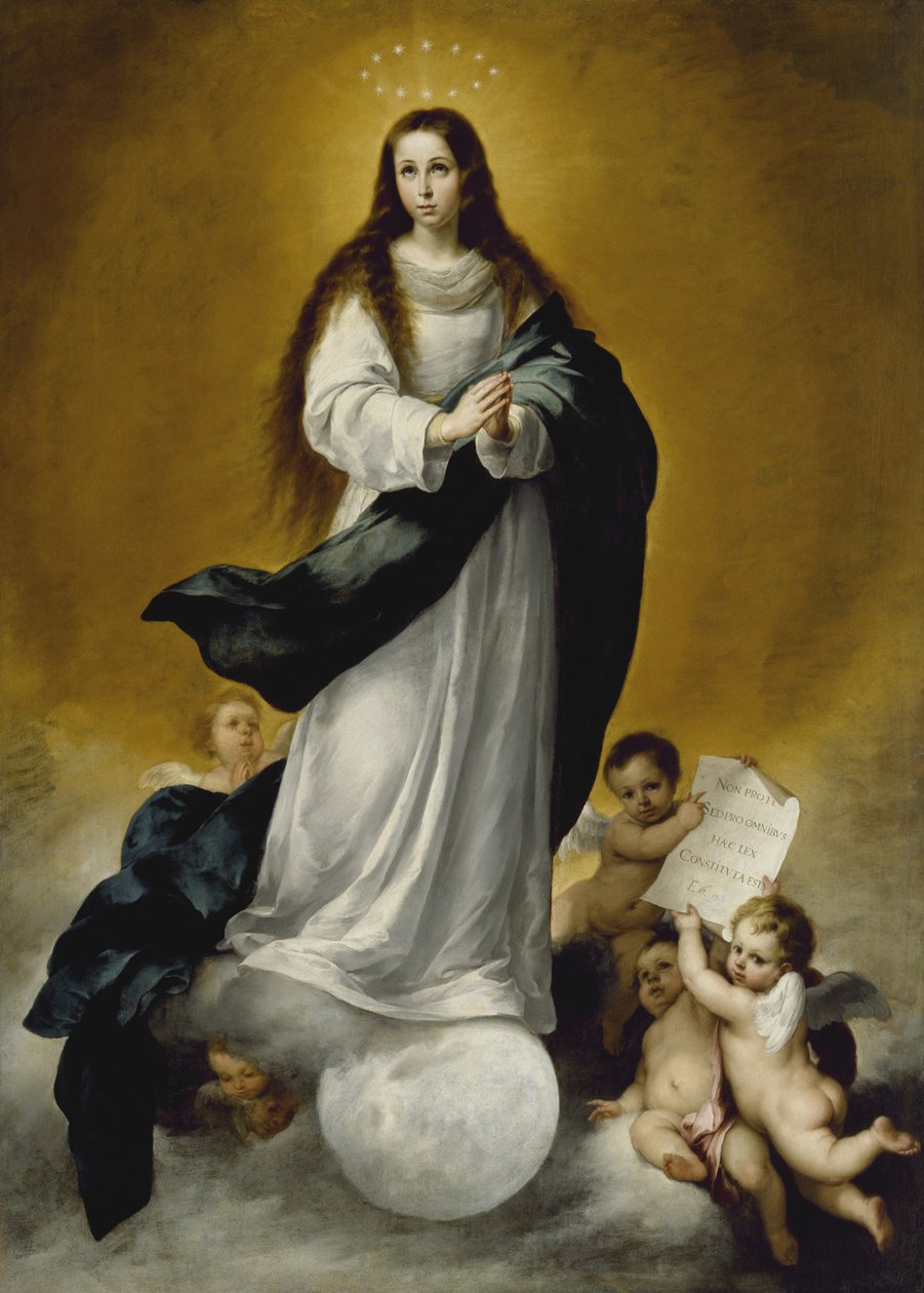A Szeplőtelen Fogantatás Szűza, 1660 körül alkotó: Bartolomé Esteban Murillo