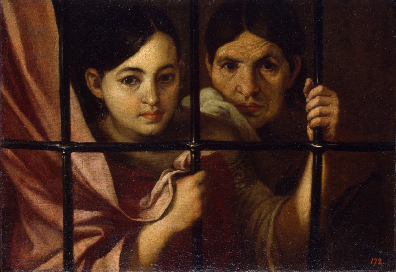 Két nő a rács mögött, 1645 alkotó: Bartolomé Esteban Murillo