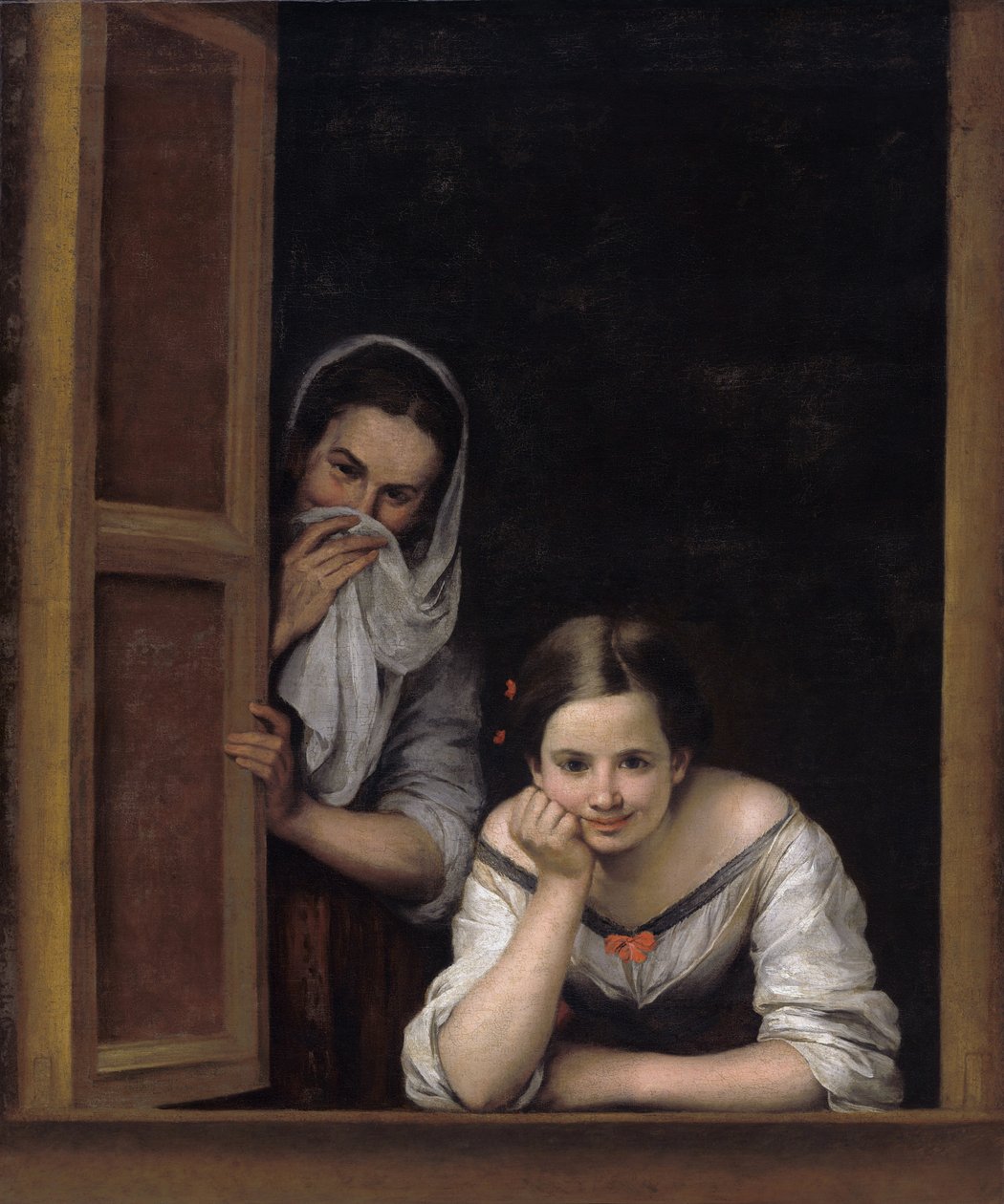 Két nő az ablaknál alkotó: Bartolomé Esteban Murillo