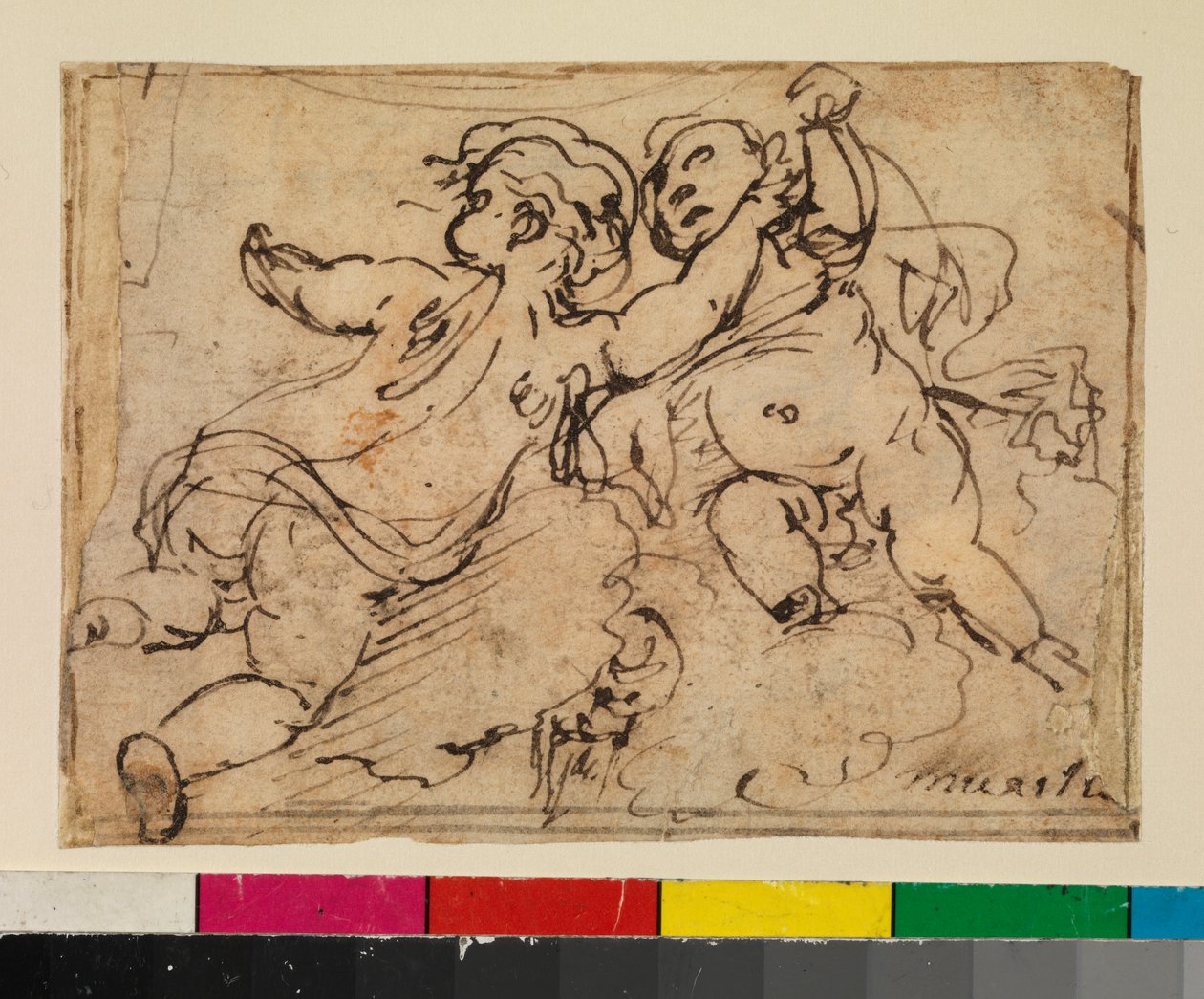 Két putti a felhőkön, 1675-79 alkotó: Bartolomé Esteban Murillo