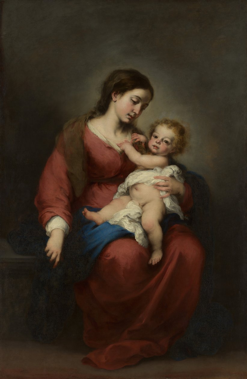 Szűz és gyermek, kb. 1670-72. alkotó: Bartolomé Esteban Murillo