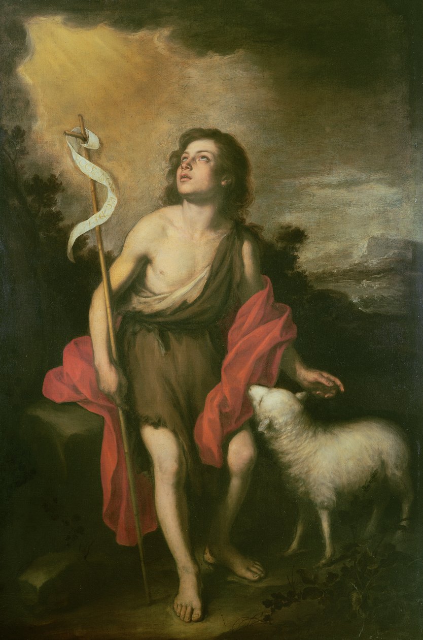 Szent János báránnyal alkotó: Bartolomé Esteban Murillo