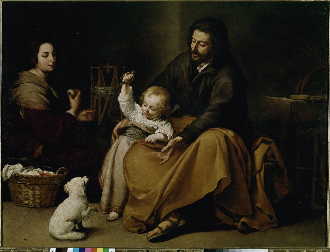 A Madár Szent Családja. (olaj, vászon, kb 1650) alkotó: Bartolomé Esteban Murillo
