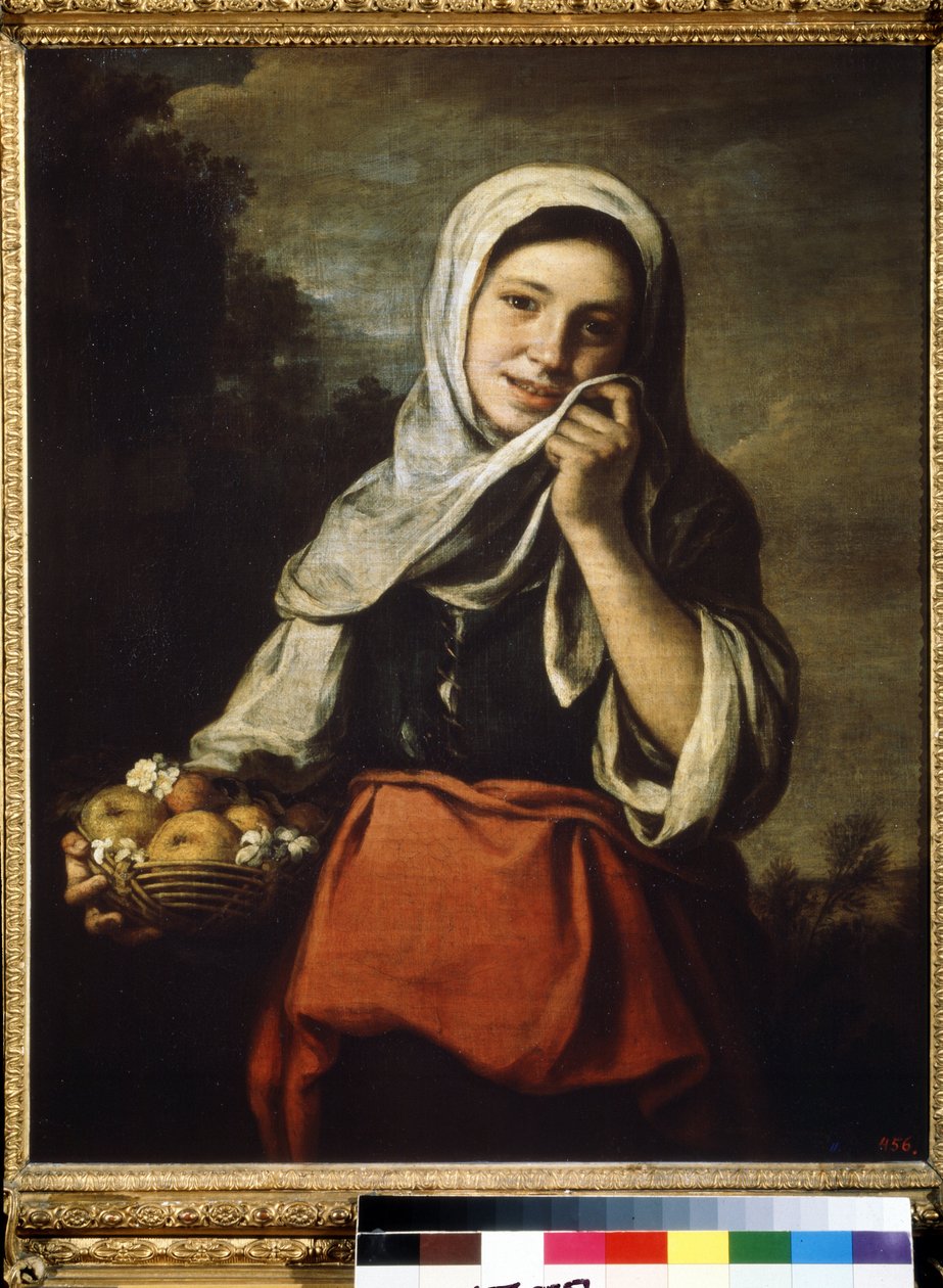 Lány gyümölcsöt árul. Bartolome Esteban Murillo (1617-1682) festménye alkotó: Bartolomé Esteban Murillo