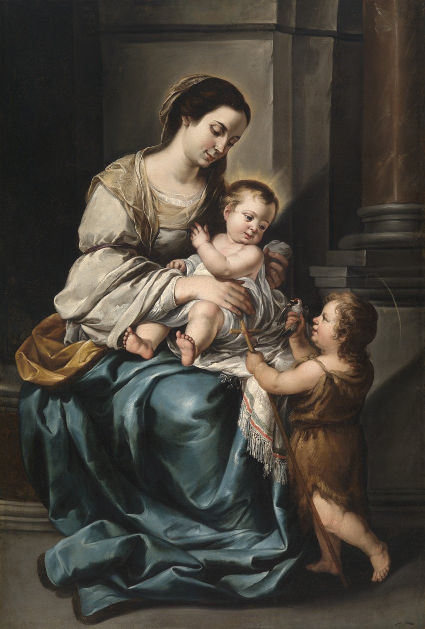 La Serrana avagy Madonna és gyermek a csecsemő Szent Jánossal (olaj, vászon) alkotó: Bartolomé Esteban Murillo