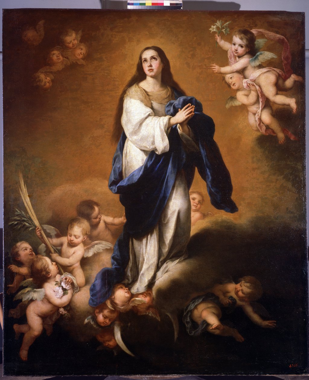 A Boldogságos Szűz mennybemenetele (Esquilache szeplőtelen fogantatás vagy Szűz Mária mennybemenetele). Bartolome Esteban Murillo (1617-1682) festménye alkotó: Bartolomé Esteban Murillo