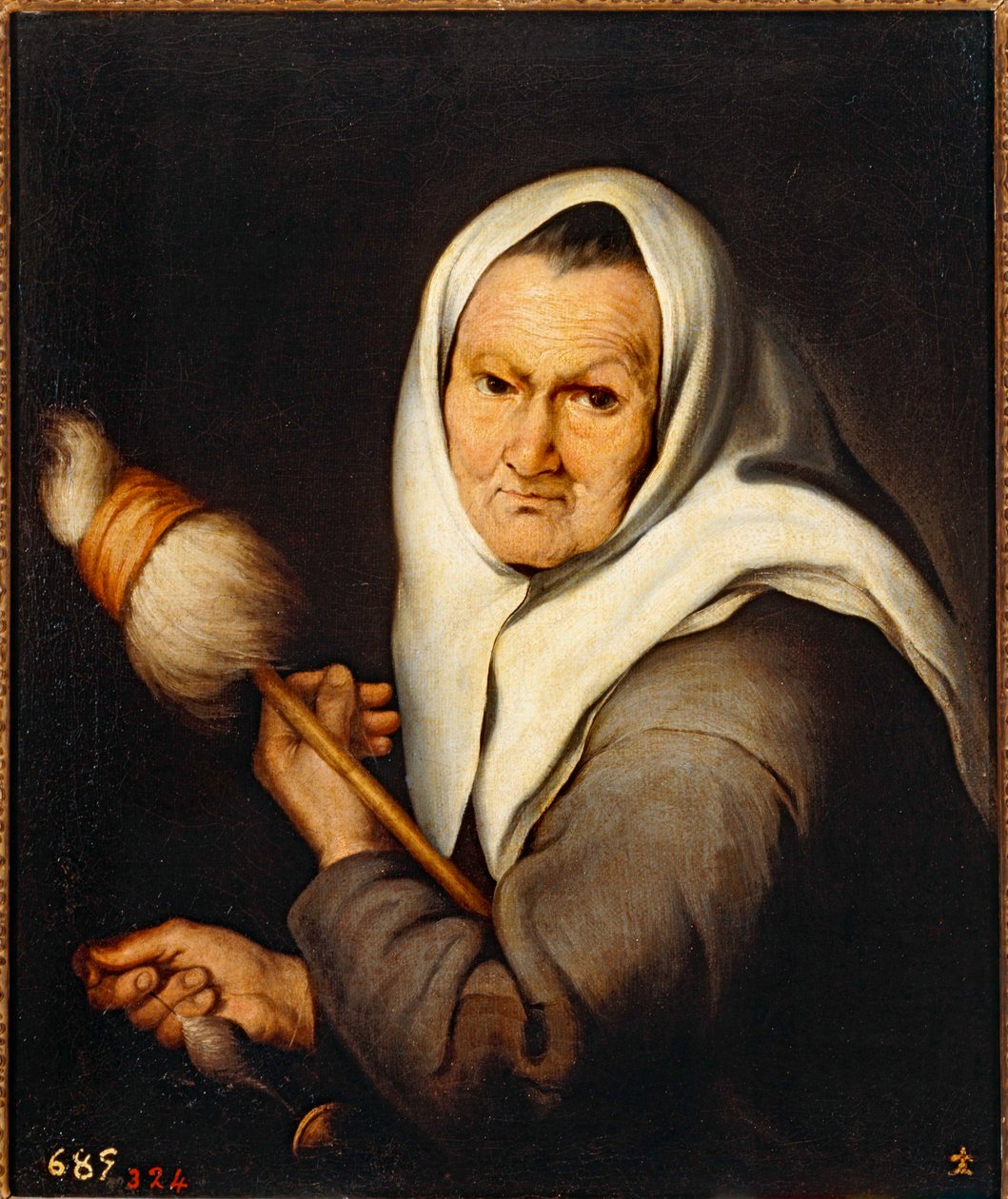 Öregasszony sző ... (olaj, vászon) alkotó: Bartolomé Esteban Murillo