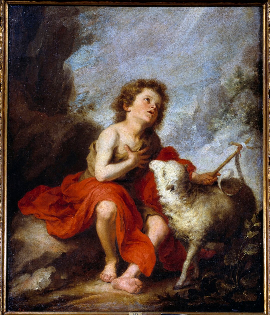 Bartolome Murillo (1618-1682) Keresztelő Szent János gyermekfestményének ábrázolása 17. század V. 1,21x0,99 m Madrid, Prado Múzeum alkotó: Bartolomé Esteban Murillo